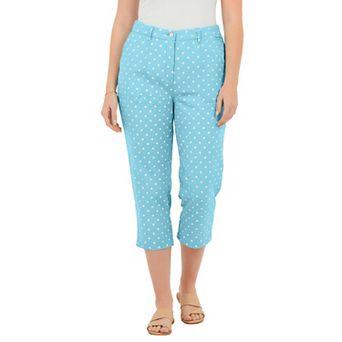 Woman Within Plus Size Adjustable Waist Chino Capri