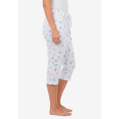 Dreams & Co. Plus Size Knit Sleep Capri