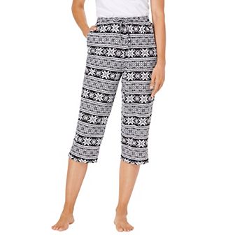 Dreams & Co. Plus Size Knit Sleep Capri