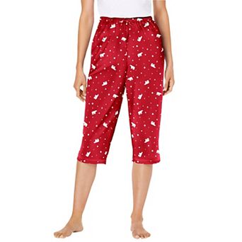 Dreams & Co. Plus Size Knit Sleep Capri