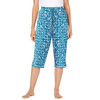 Dreams & Co. Plus Size Knit Sleep Capri