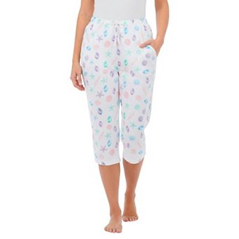 Dreams & Co. Plus Size Knit Sleep Capri