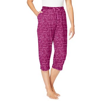 Dreams & Co. Plus Size Knit Sleep Capri