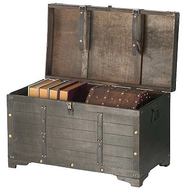 Wooden Storage Trunk with Lockable Latch
