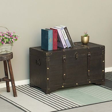 Wooden Storage Trunk with Lockable Latch