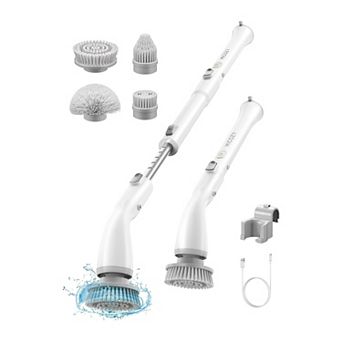 Hicozy Electric Spin Scrubber Hs1, Power Cleaning Brush For Bathroom, Floor, Tile, Kitchen (white)