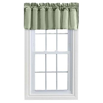 Stacey 3" Rod Pocket Solid Color Window Lined Filler Valance 42"x13" White
