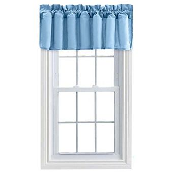 Stacey 3" Rod Pocket Solid Color Window Lined Filler Valance 42"x13" White