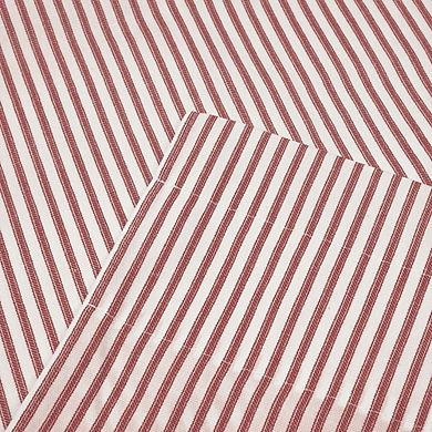 Classic Stripe Printed Tailored Curtain Valance 1.5" Rod Pocket