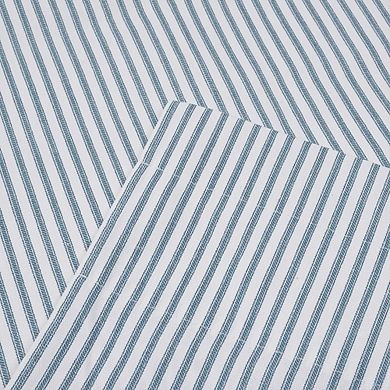 Plaza Stripe Printed Tailored Curtain Valance 1.5" Rod Pocket