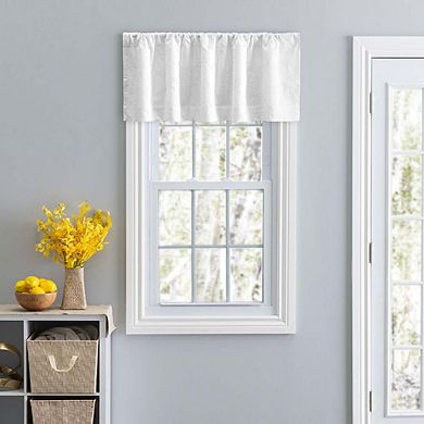 Eva Candlewick Floral Tailored Valance 3" Rod Pocket 58"x15" White