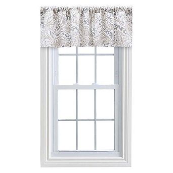 Shannon Printed Paisley Pattern Tailored Valance 3" Rod Pocket