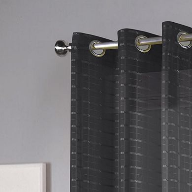 Wanda Box Voile Light Filtering One Grommet Curtain Panel