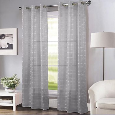 Wanda Box Voile Light Filtering One Grommet Curtain Panel