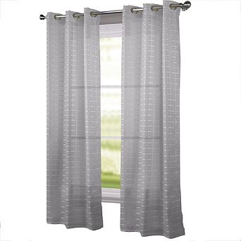 Wanda Box Voile Light Filtering One Grommet Curtain Panel
