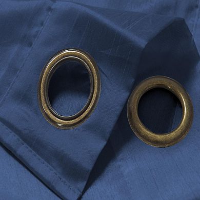 Nancy Faux Luxurious Silk Washable And Light Filtering Grommet Curtain Panel.