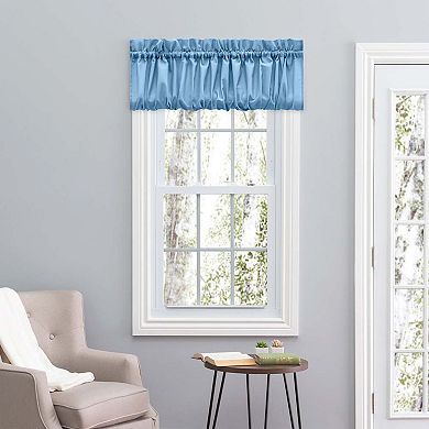 Stacey 1.5" Rod Pocket Solid Color Window Balloon Window Valance