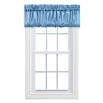 Stacey 1.5" Rod Pocket Solid Color Window Balloon Window Valance