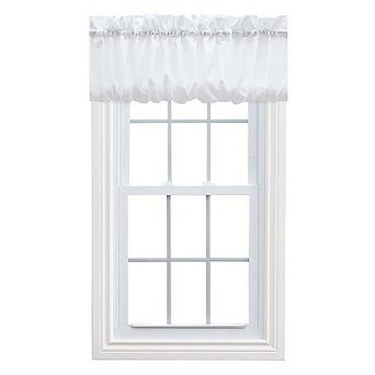 Stacey 1.5" Rod Pocket Solid Color Window Balloon Window Valance