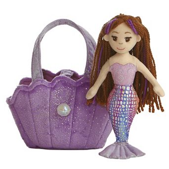 Aurora Small Purple Sea Sparkles 9" Mermaid Lavender Enchanting Stuffed Doll
