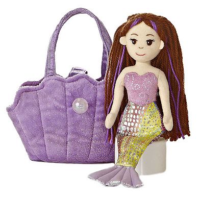 Aurora Small Purple Sea Sparkles 9" Mermaid Lavender Enchanting Stuffed Doll
