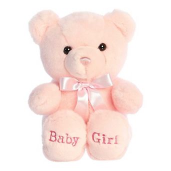 ebba - Medium Comfy - 10" Pink Bear - Snuggly Baby Stuffed Animal