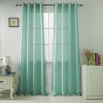 Nancy Faux Luxurious Silk Premium Grommet Curtain Panel