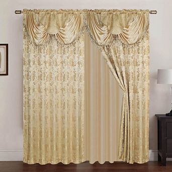 Clayton Two Pack Double Panel Semi-transparent Grommet Curtain Pair Panels