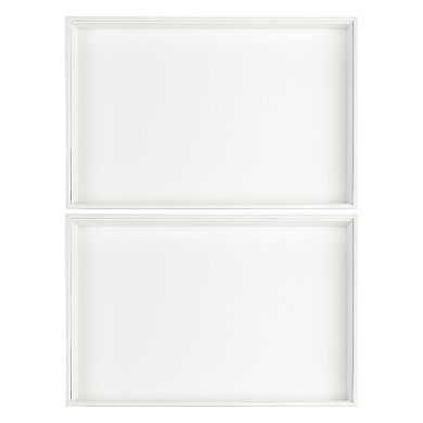 2 Pcs Stackable Jewelry Organizer Trays With Removable Dividers For Drawers Flat Tray