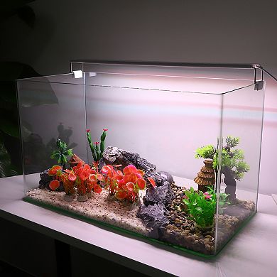 10 Pcs Aquarium Plants Decorations Artificial Aquatic Plant Pink