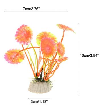 10 Pcs Aquarium Plants Decorations Artificial Aquatic Plant Pink