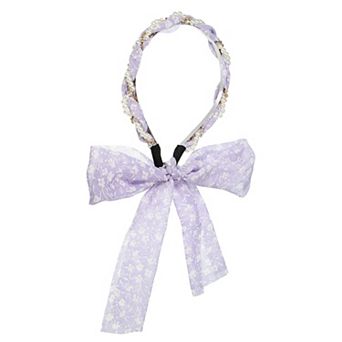 1 pc Grace Retro Satin Cross Knotted Fabric Headband For Women 6.50"x5.71"