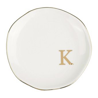 Ceramic Jewelry Tray Trinket Ring Dish For Organizing Necklaces Bracelets Watch Keys White