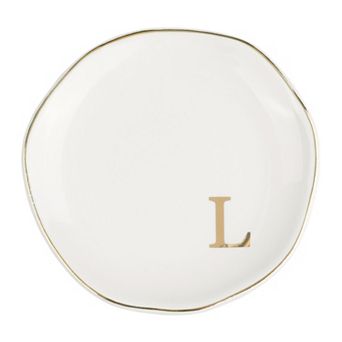 Ceramic Jewelry Tray Trinket Ring Dish For Organizing Necklaces Bracelets Watch Keys White
