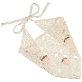 1 pc Fashion Watermelon Hollow Triangle Headwrap For Women 21.26"x10.24" Beige