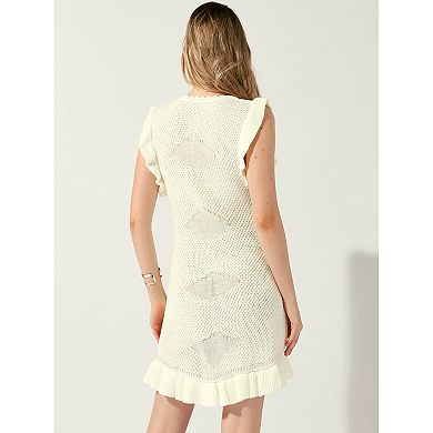 Round Neck Sleeve Midi Knit Dress