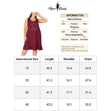 Women's Plus Size Sleepdress Sleeveless Soft Comfy Nightdress
