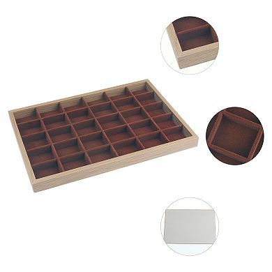 Velvet Jewelry Organizer Trays With Removable Dividers For Drawers ...