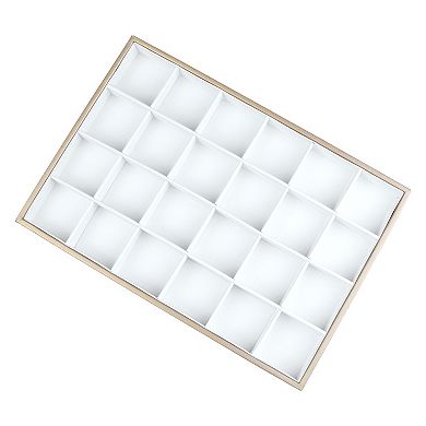 Pu Leather Jewelry Organizer Trays With Removable Dividers Inserts Container Display Storage