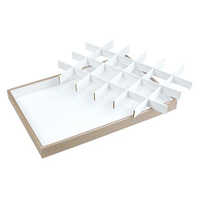 Pu Leather Jewelry Organizer Trays With Removable Dividers Inserts Container Display Storage