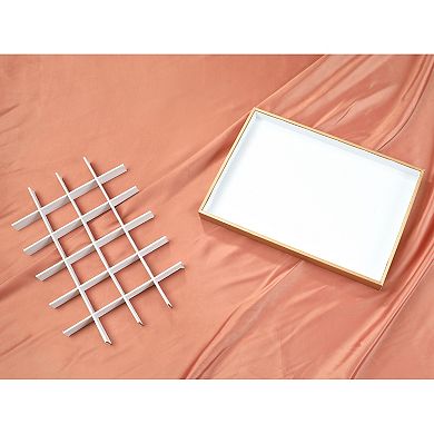 Pu Leather Jewelry Organizer Trays With Removable Dividers Inserts Container Display Storage