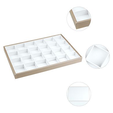 Pu Leather Jewelry Organizer Trays With Removable Dividers Inserts Container Display Storage