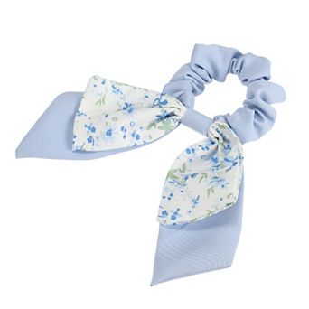 1 pc Classic Grace Bow Hair Ties Hairdo Ties For Women 2.76" Diameter Blue
