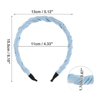 1 Pcs Classic Elegant Pleated Headband For Women 6.10"x5.12"