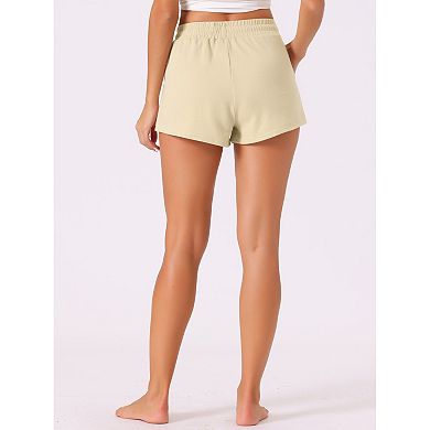 Women's Comfy Pajama Shorts Stretch Drawstring with Pockets Elegant Sleepwear Lounge Shorts