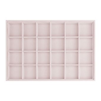 Velvet Jewelry Organizer Trays With Dividers For Drawers, Jewelry Organizer Flat Tray