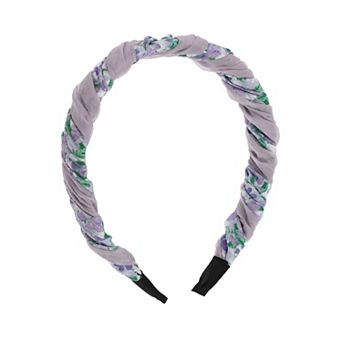 1 pc Fashion Elegant Pleated Headband For Women 6.10"x5.12" Purple