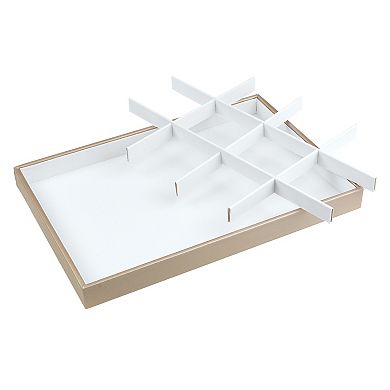Set Of 2 Jewelry Organizer Trays With Removable Dividers For Drawers