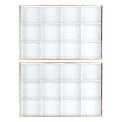 Set Of 2 Jewelry Organizer Trays With Removable Dividers For Drawers