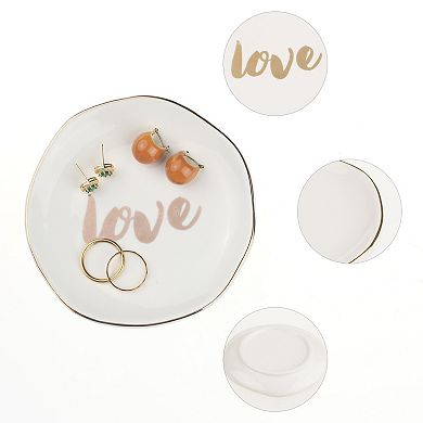 Ceramic Jewelry Tray Trinket Ring Dish for Organizing Earring Necklace Bracelet